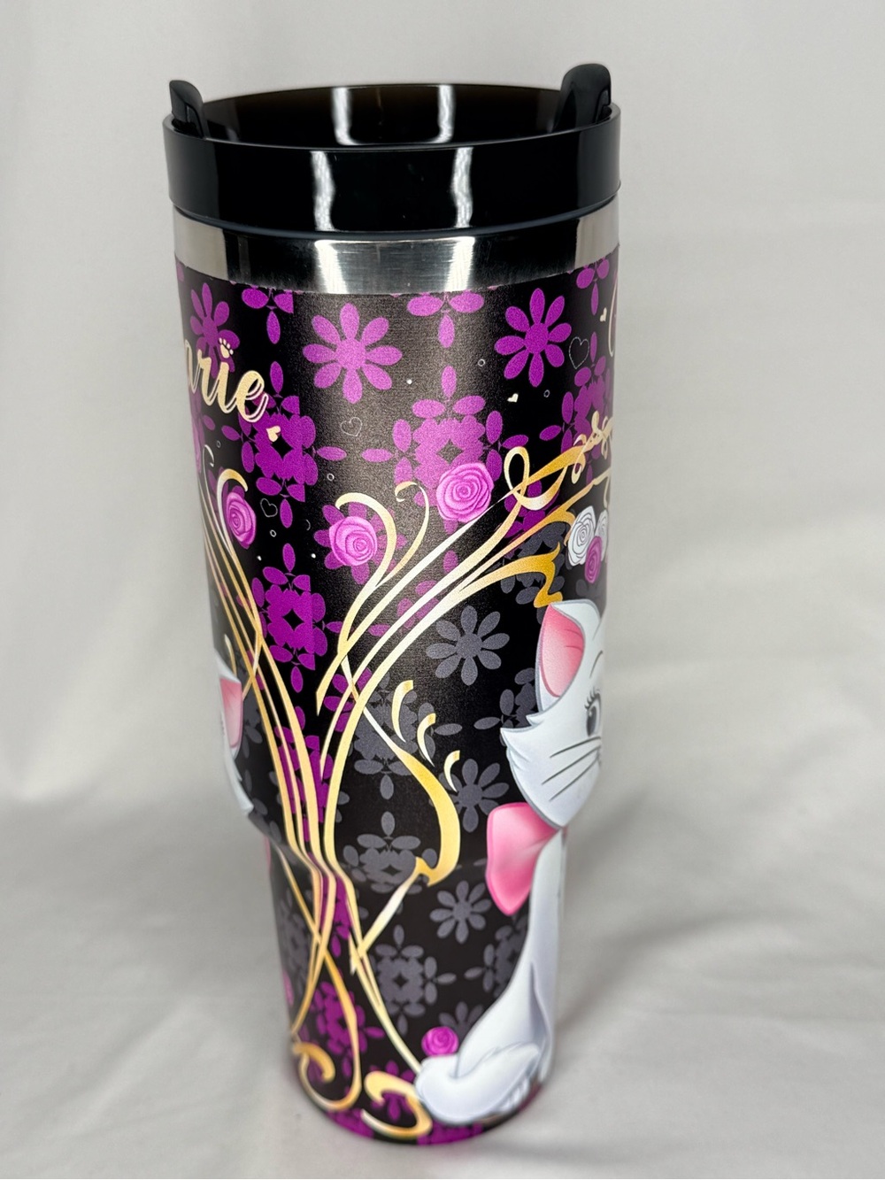 The Aristocats Marie Black & Purple 40oz Insulated Tumbler - Picture 4 of 6